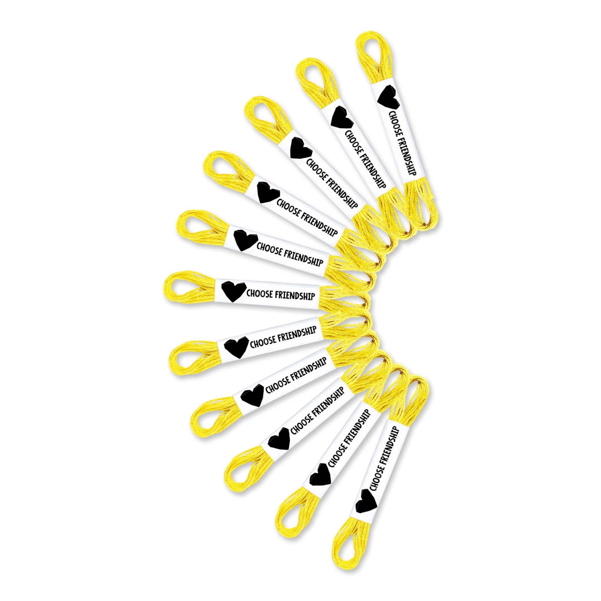 Friendship Bracelet Maker Yellow Expansion Pack - 100 Pre-Cut Threads for DIY Bracelet Making | Perfect for Kids Crafts, Summer Camp Activities & Best Friend Gifts