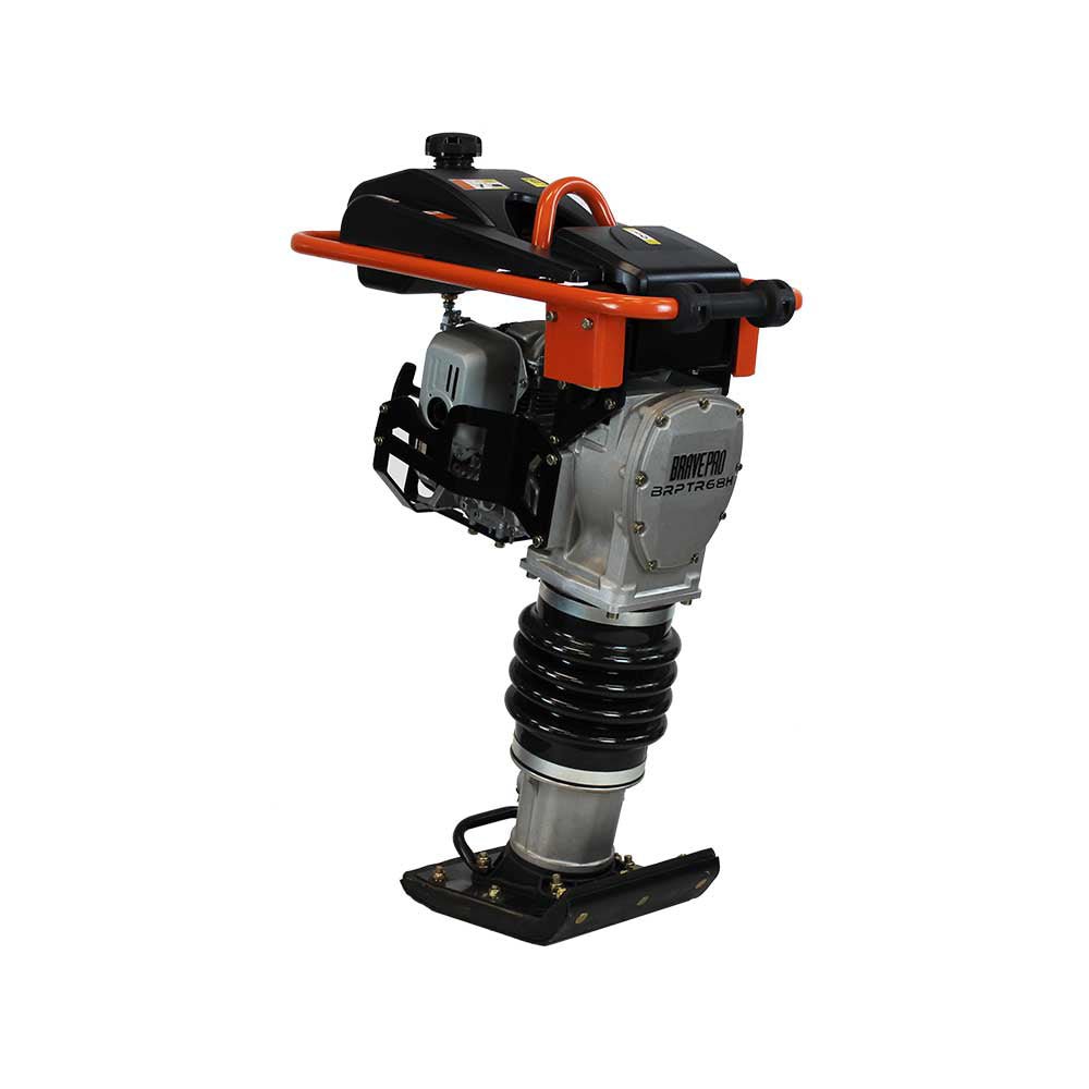 Brave Tamping Rammer 12.8 kN with Honda GX100 Engine - Heavy Duty Compaction Equipment for Soil & Asphalt in Construction Projects