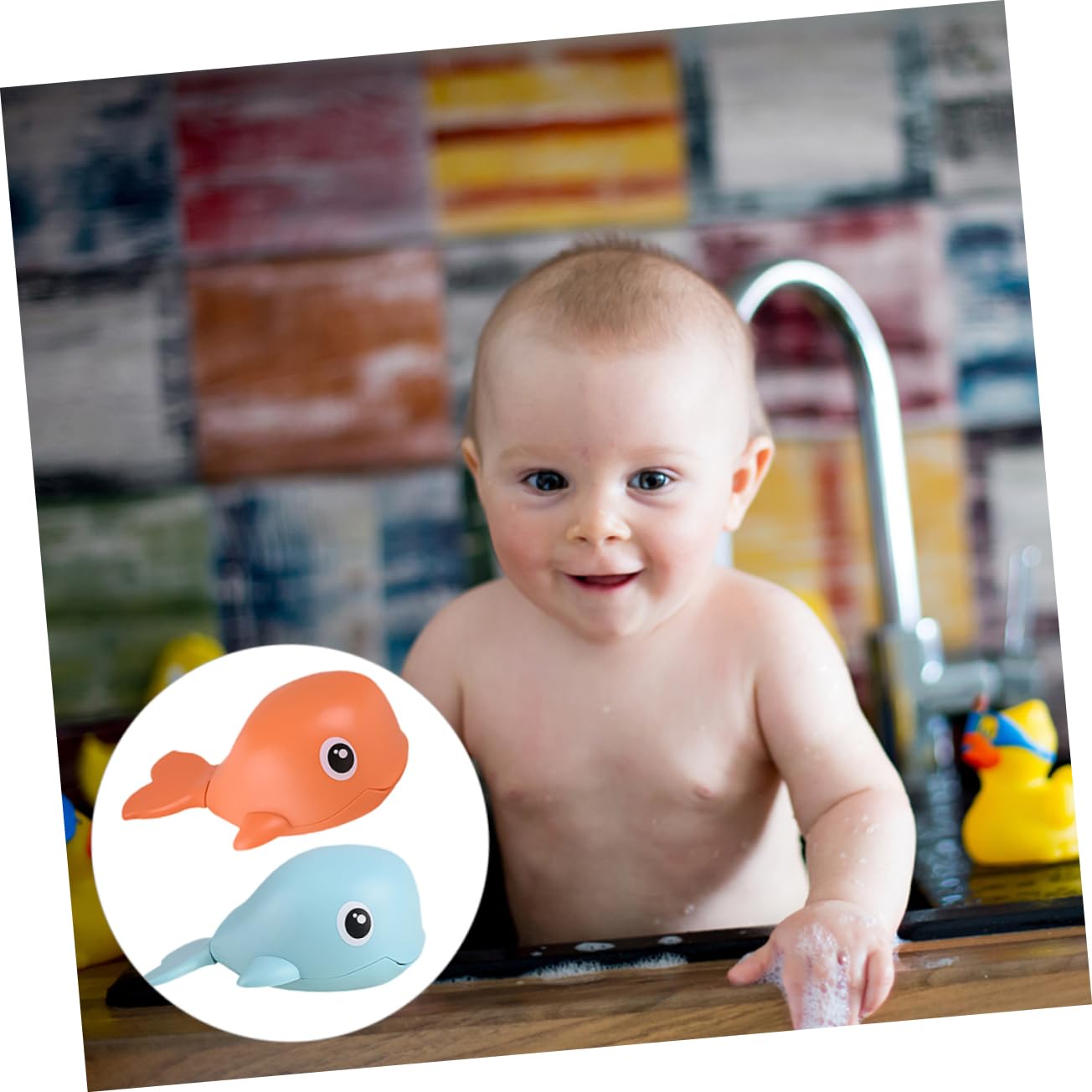 DRESSOOS 2-Pack Wind-Up Bath Toys for Kids - Fun Swimming Duck & Floating Animal Play Set - Safe Plastic Bathtub Toys for Toddlers & Children - Perfect for Bath Time Fun & Water Play Activities