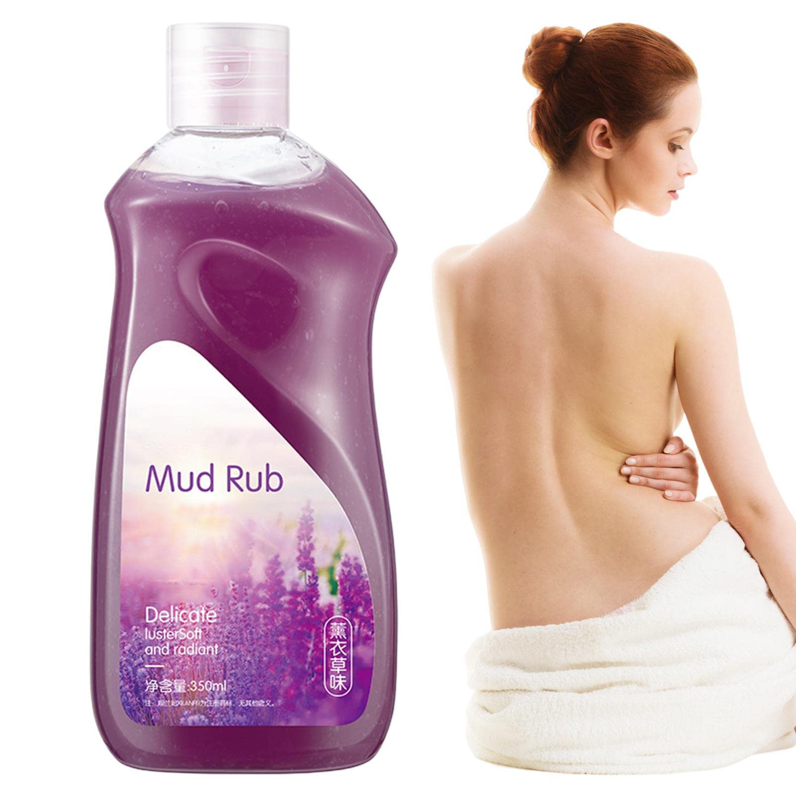 Rubbing Mud Cream Gel | 350ml Gentle Body Scrub & Exfoliator - Mild Cleansing & Whitening Formula for Smooth Skin | Perfect for Spa Day, Post-Workout Refresh & At-Home Skincare Routine