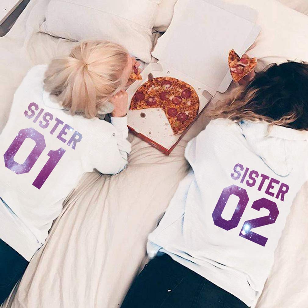 Best Friend Hoodies for Women - Matching BFF Couple Hooded Sweatshirts for Teen Girls & Sisters | Cute Gifts for Besties, Sleepovers & Twin Outfits