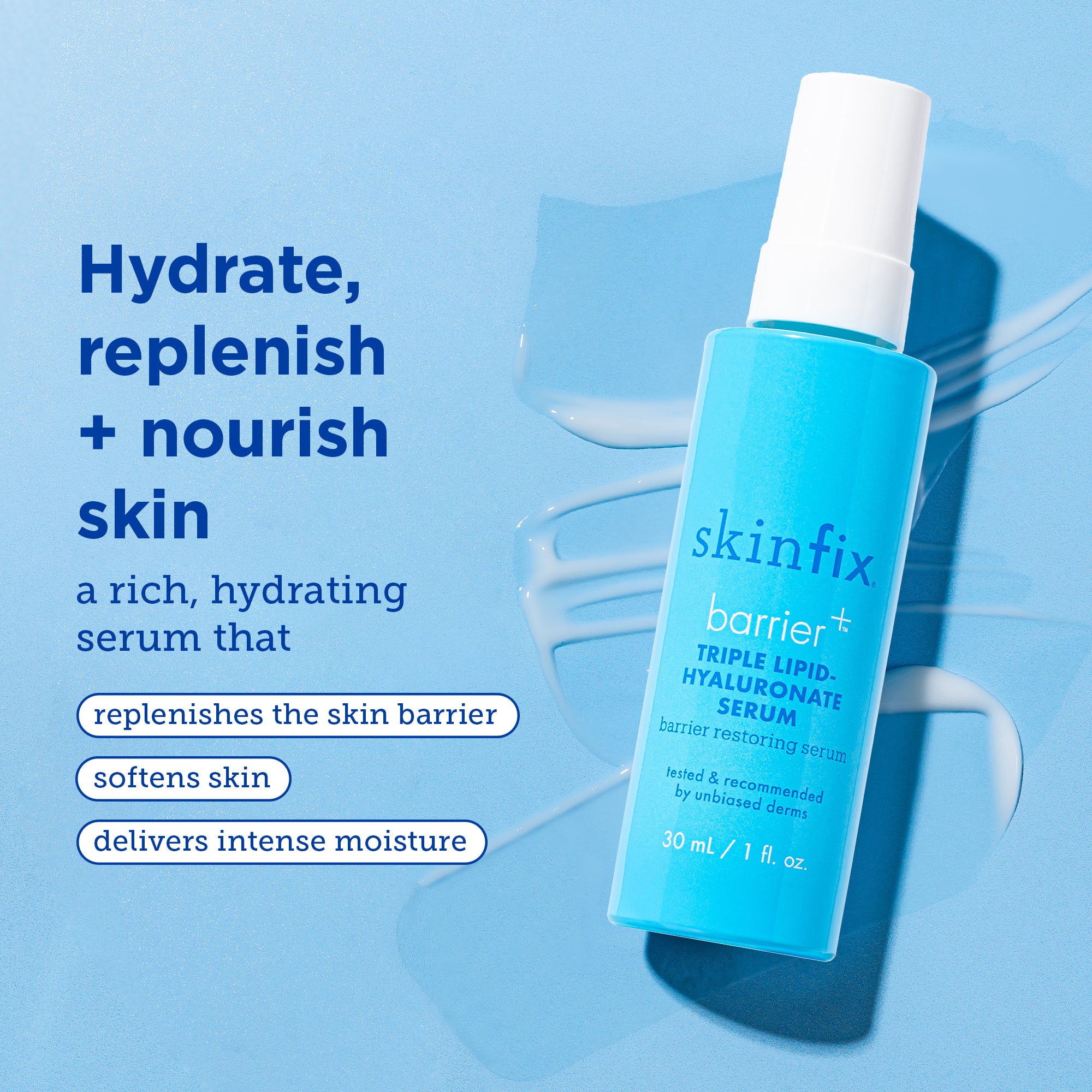 Barrier+ Triple Lipid Hyaluronate Serum - Anti-Aging Face Serum for Hydration & Skin Barrier Repair | Perfect for Dry Skin & Nighttime Skincare Routine