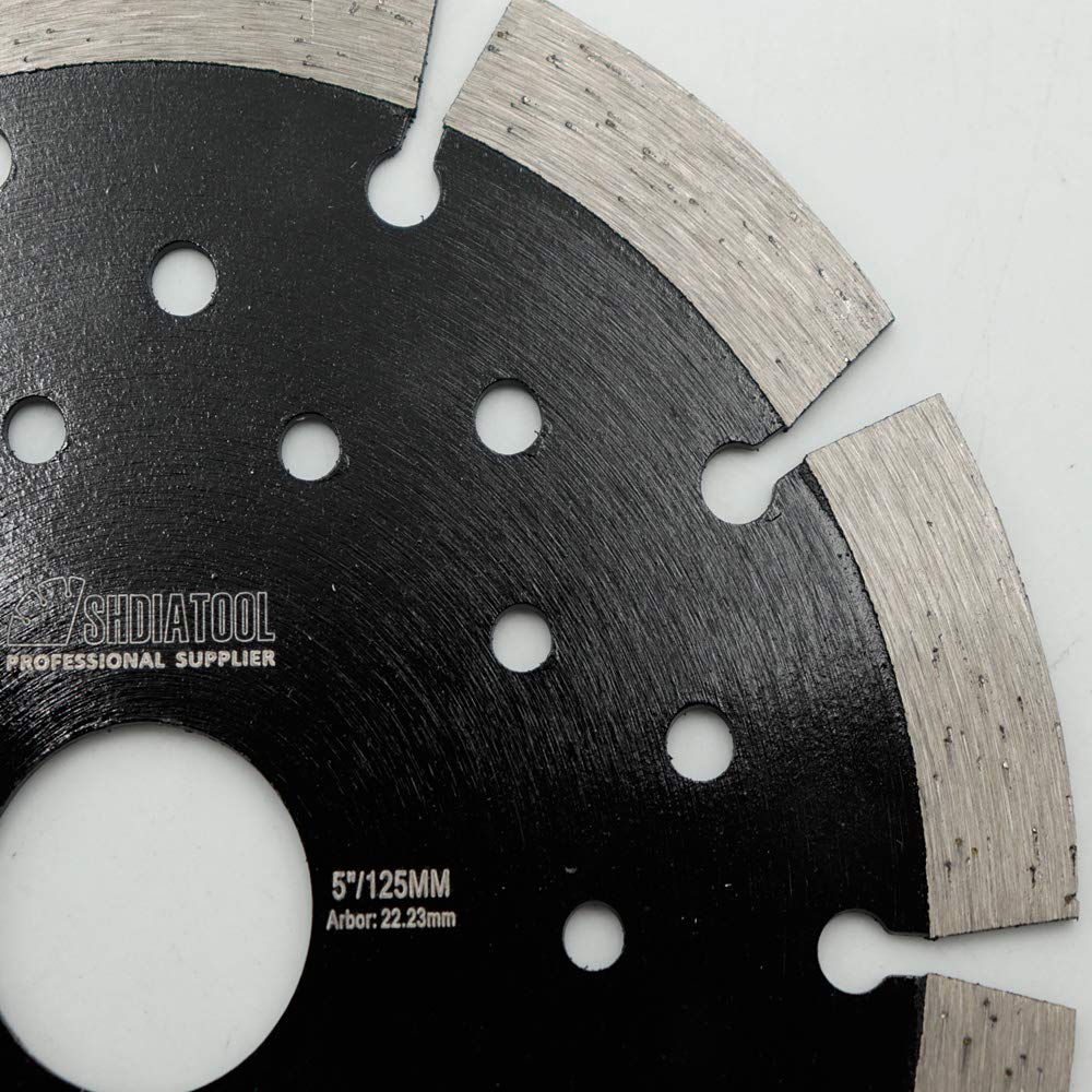 5 Pack 5 Inch Diamond Blades for Angle Grinder - Premium Dry/Wet Cutting Disc for Concrete, Stone, Brick & Masonry - 7/8 Arbor - Perfect for Construction, Renovation & DIY Projects
