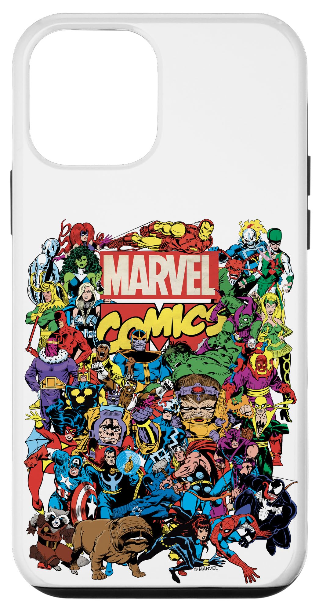 Marvel Comics Group Shot iPhone 12 Mini Case - Premium Protective Phone Cover for iPhone 12 Mini - Perfect for Marvel Fans, Comic Lovers & Superhero Enthusiasts - Great for Daily Use, Travel & Collectors Display