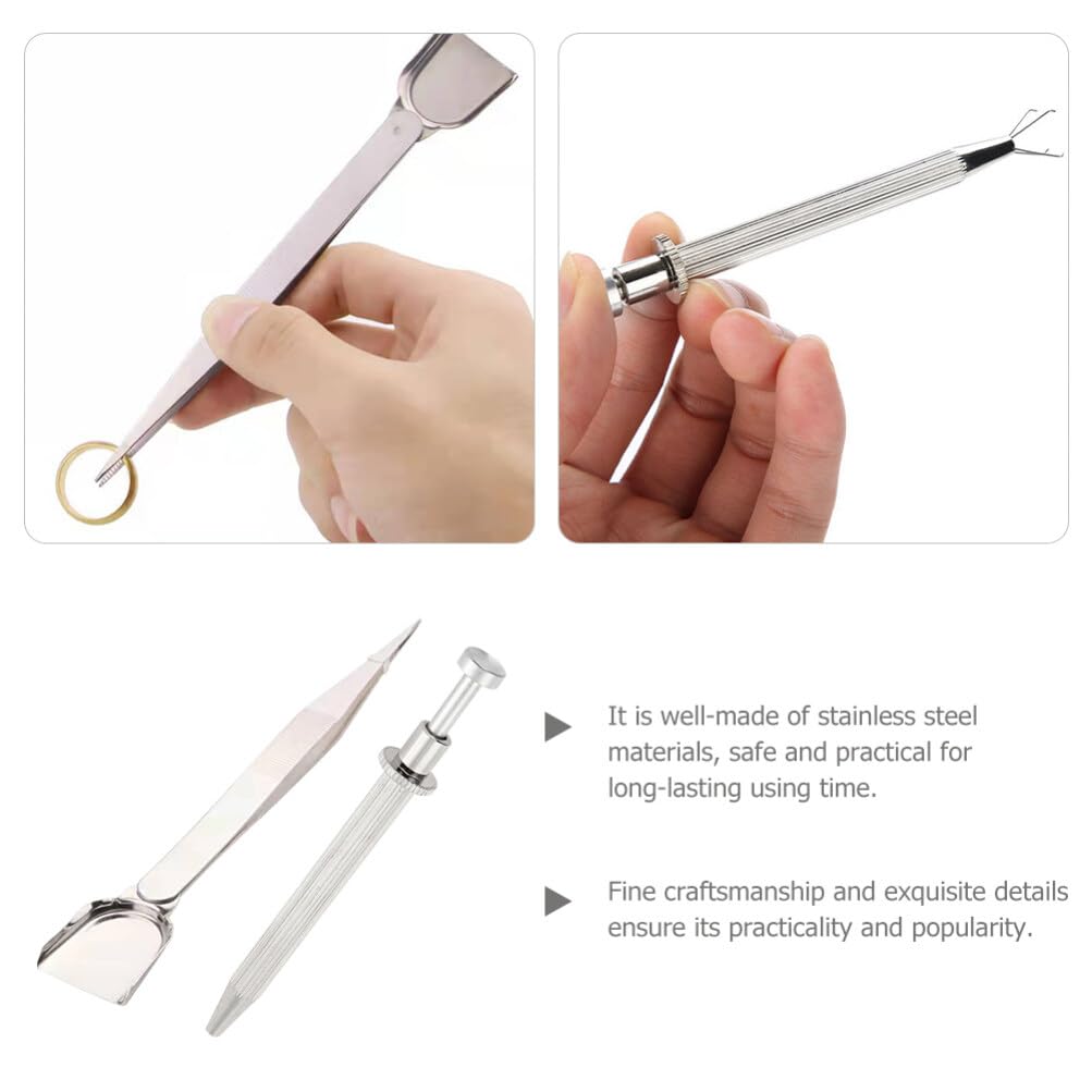 EXCEART Professional Nail Art Tools Set - 4-Claw Diamond Pickup & Piercing Ball Grabber - Stainless Steel Manicure Kit for Gel Nails, Acrylic Nails & Rhinestone Placement - Perfect for Salons, Home Use & Gifts (Great for Wedding Nails, Party Manicures & DIY Beauty Projects)