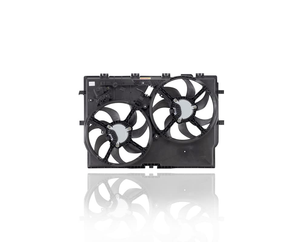 Dual Radiator and Condenser Fan Assembly Compatible with 2014-2022 RAM ProMaster Cargo Van 3.0L Turbo Diesel & 3.6L Without A/C - Replacement for OEM 68188994AD & 623720 by Pacific Best Inc | Heavy-Duty Cooling System for Commercial Vans & Work Trucks