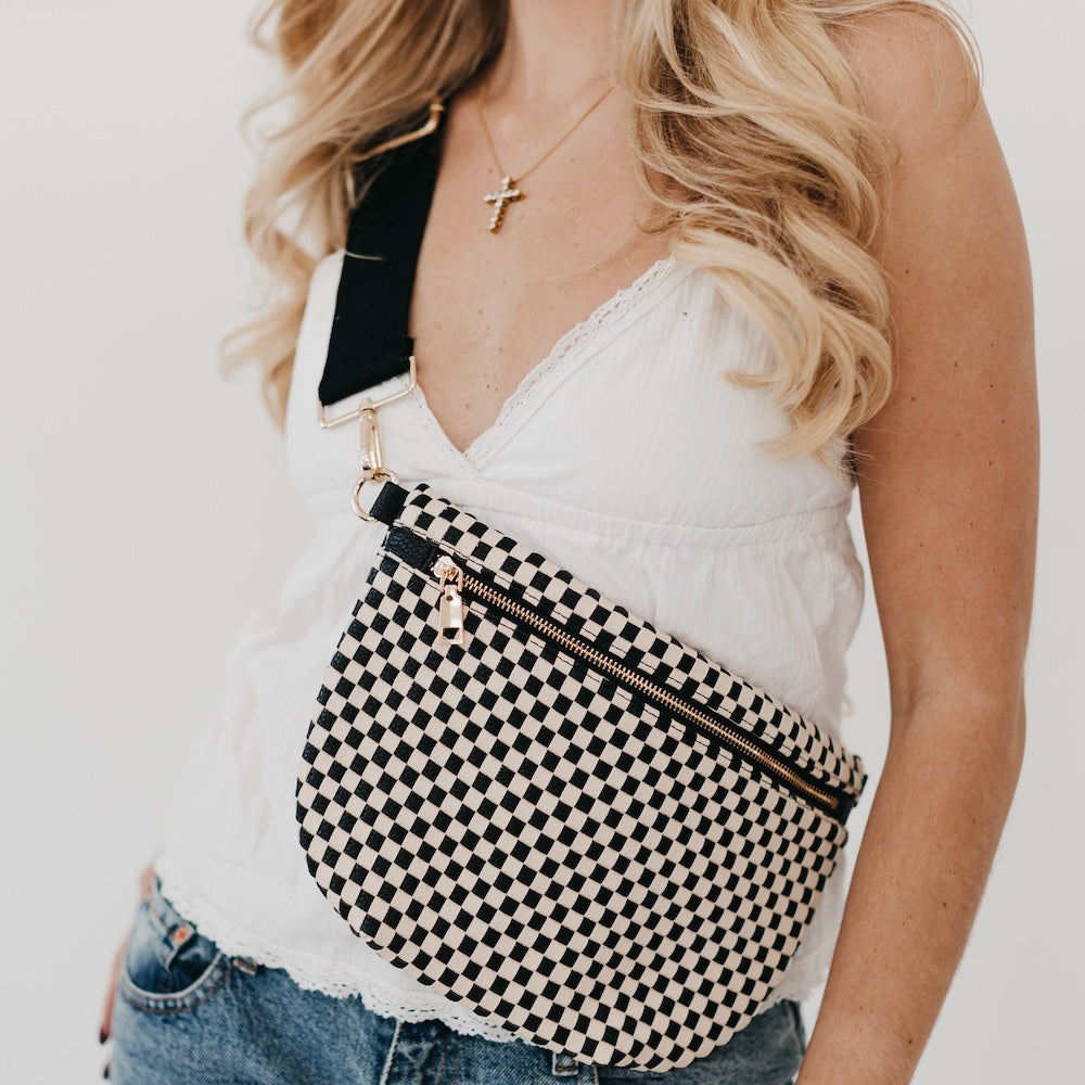Westlyn Woven Bum Bag - Stylish & Durable Waist Pack for Travel, Hiking & Everyday Use - Hands-Free Crossbody Fanny Pack for Men & Women