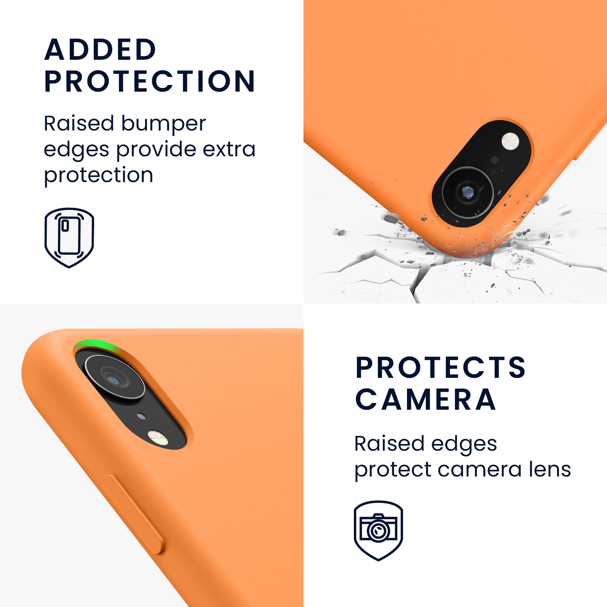 kwmobile TPU Silicone Case for Apple iPhone XR - Soft Protective Phone Cover in Fruity Orange Color | Perfect for Everyday Use, Work & Travel