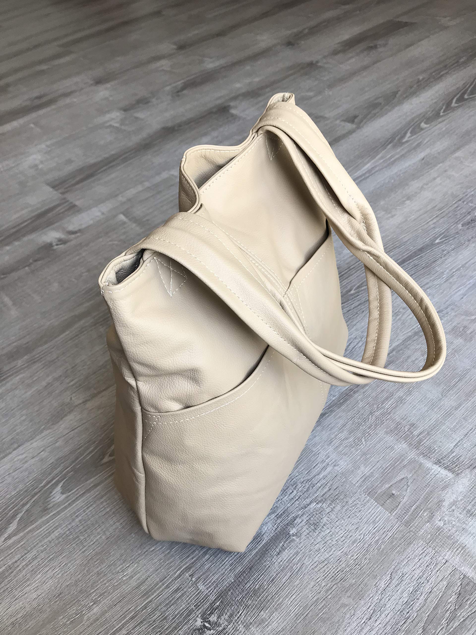 Fgalaze Camel Leather Handbag for Women - Everyday Casual Shoulder Purse for Work & Travel