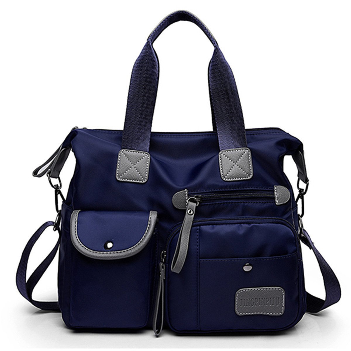 Stylish Korean Canvas Shoulder Bag for Women - Durable Nylon Oxford Messenger Crossbody Tote - Dark Blue Fashion Handbag for Work, Travel & Daily Use