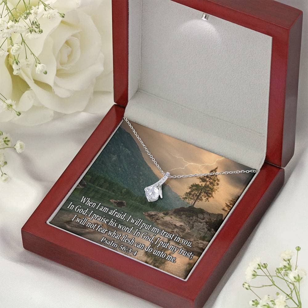 Trust in You Bible Verse Pendant - Inspirational Christian Gift for Sympathy & Love