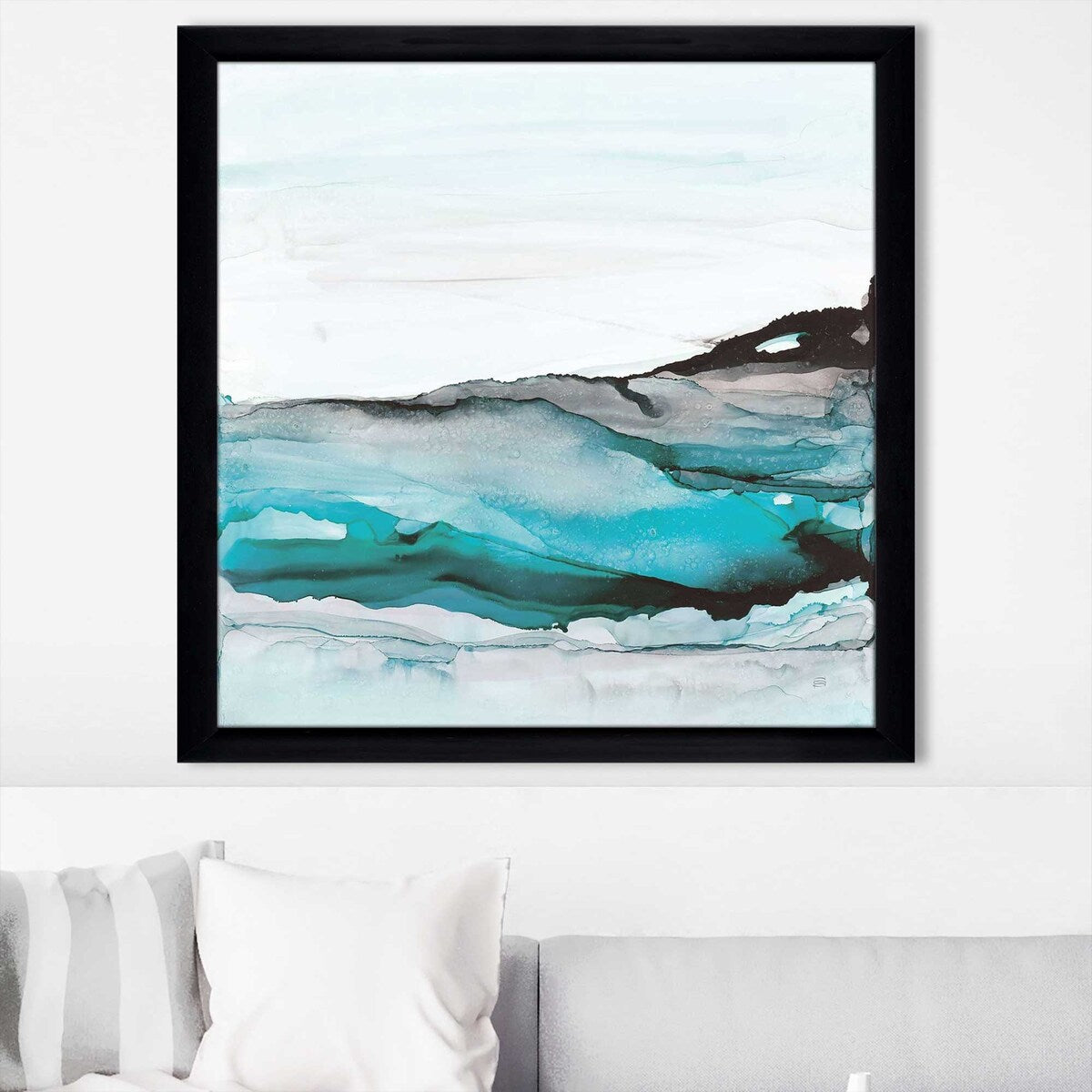 Chris Paschke Aquascape I Acrylic Wall Art Print - Modern Abstract Ocean Painting for Living Room, Bedroom & Office Decor