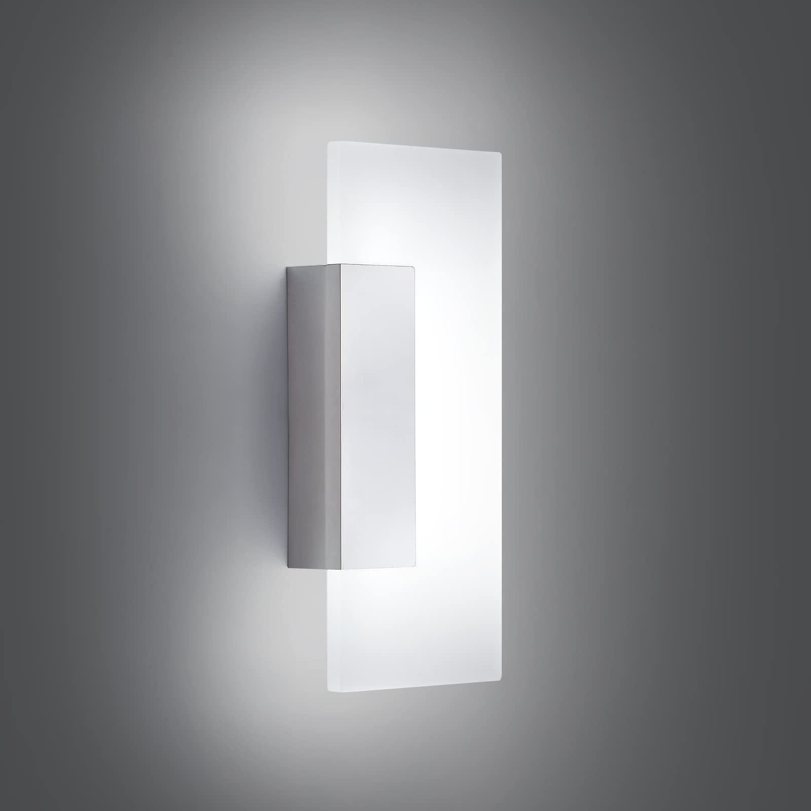 Modern LED Acrylic Wall Sconce - White Light 6000K Dimmable Indoor Lighting Fixture for Bedroom, Corridor, Stairs & Bathroom - Home Decor Lamp (1-Pack) | Perfect for Ambient Lighting in Living Rooms, Hallways and Entryways