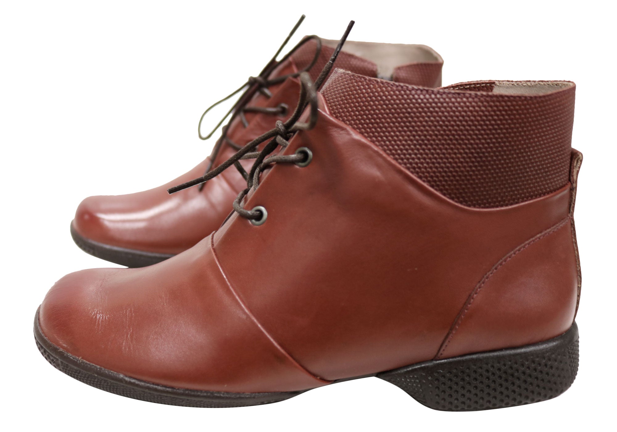 J Gean Angie Women's Comfortable Leather Ankle Boots - Made in Brazil - Perfect for Work, Casual Wear & Fall Fashion
