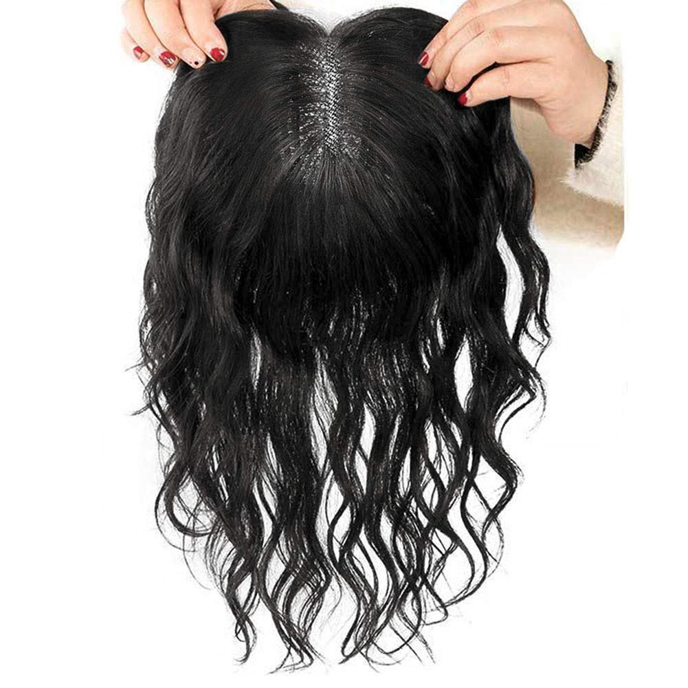 Fluffy Curly Human Hair Topper for Women - 14