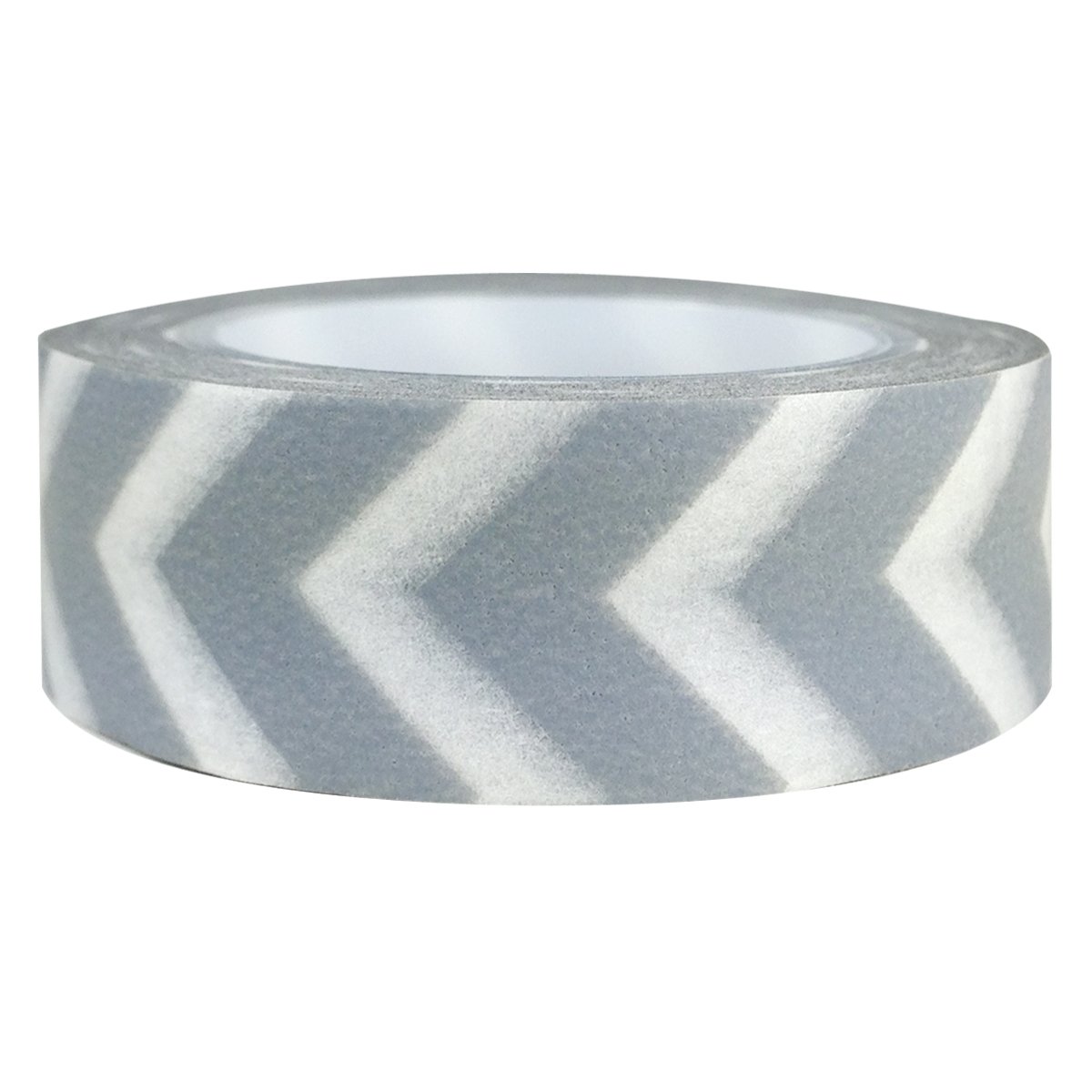 Wrapables Striped Japanese Washi Masking Tape - Grey Arrow | Decorative Craft Tape for Scrapbooking, Bullet Journaling, Gift Wrapping & DIY Projects