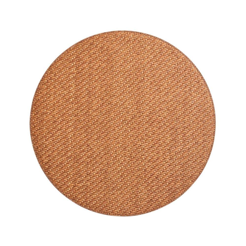 Kim Seybert Saigon Placemats - Set of 4 Brown Elegant Table Mats for Dining Room, Kitchen, or Holiday Decor - Waterproof & Heat-Resistant
