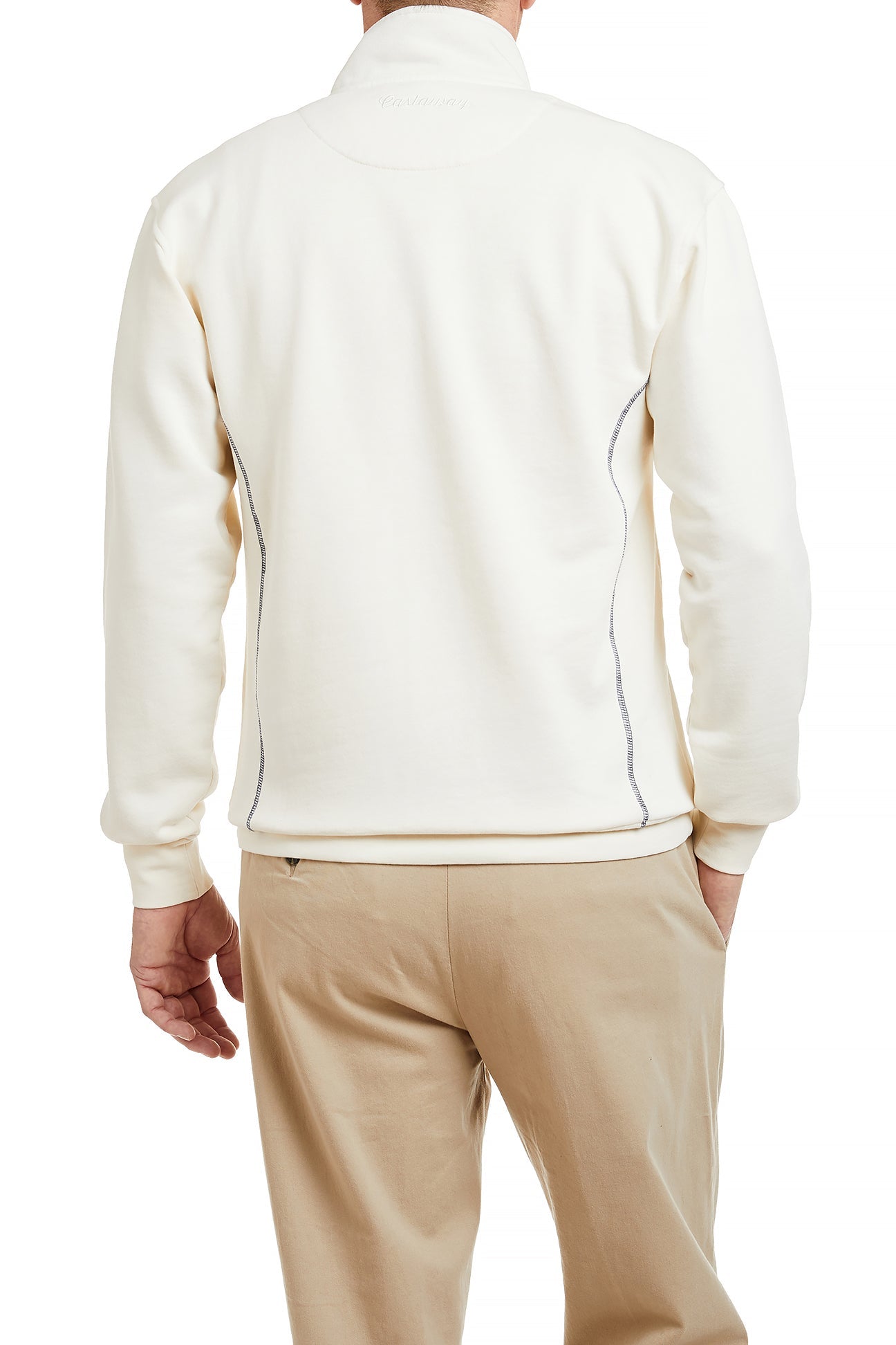 Breakwater Quarter Zip Fleece Pullover - Ivory | Soft & Warm Men's Casual Jacket for Outdoor Hiking & Fall Layering