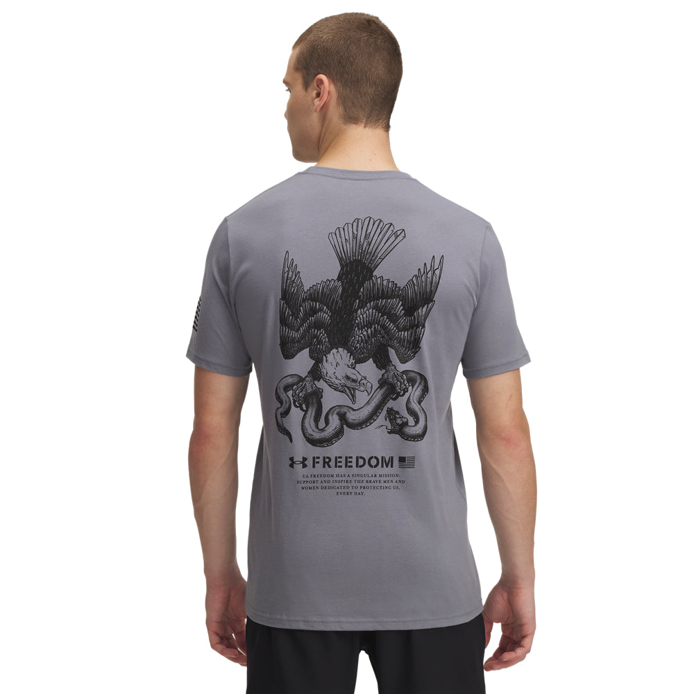 Men's Under Armour Freedom Military T-Shirt - Moisture-Wicking, Breathable & Durable - Perfect for Workouts, Outdoor Activities & Military Apparel