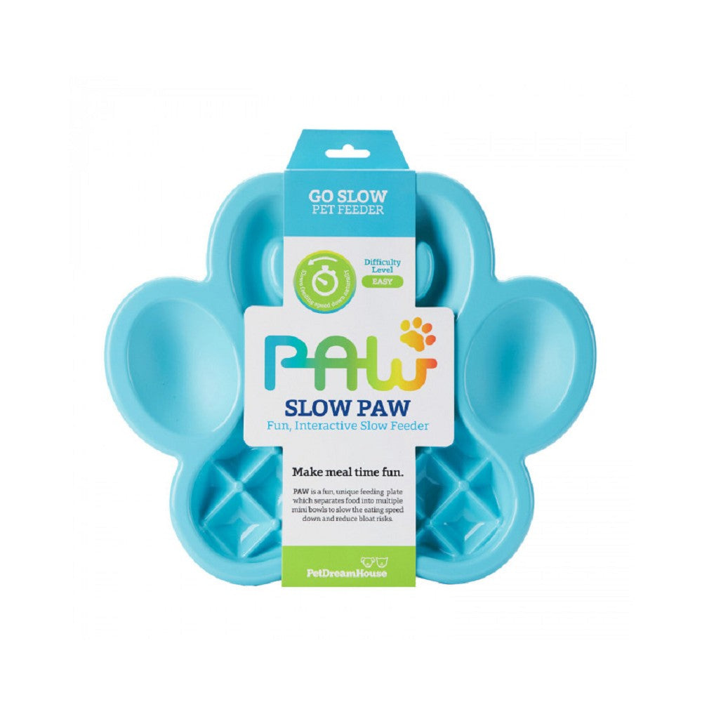 PAW Slow Feeder Dog Bowl - Anti-Gulping Pet Food Dish for Small & Large Dogs - Perfect for Mealtime Fun & Portion Control - Great for Fast Eaters & Digestion Support