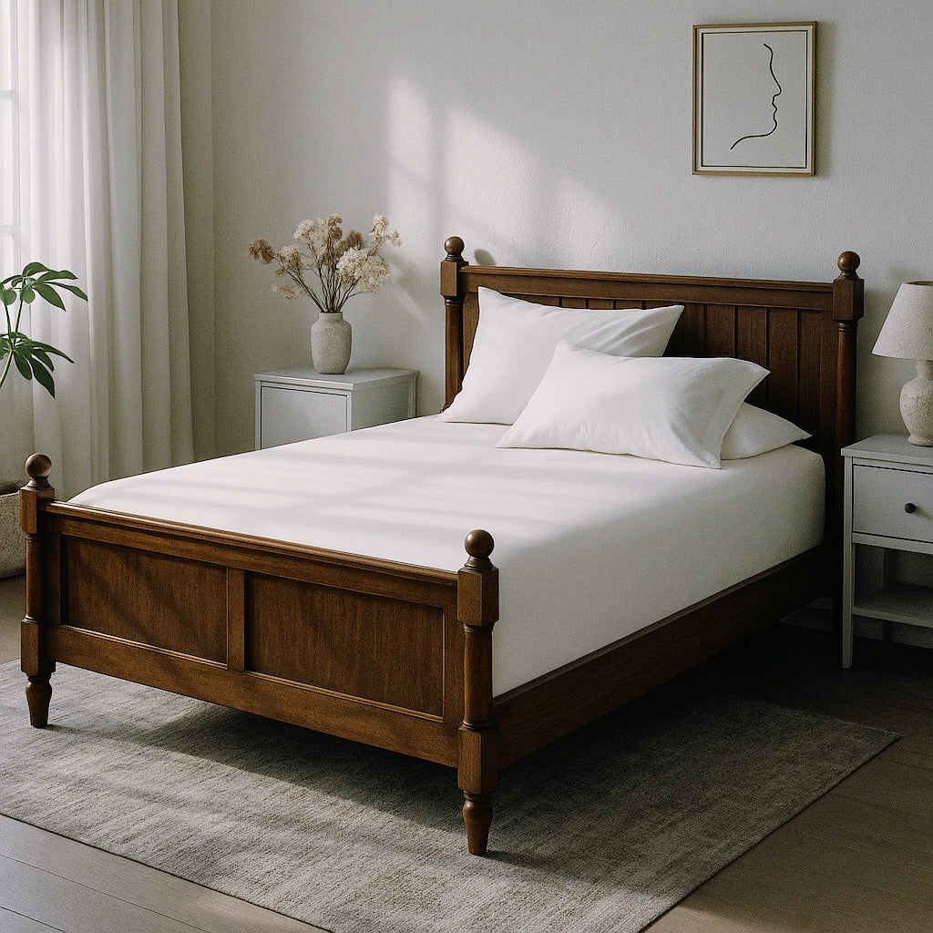 Premium Fitted Sheet & Pillowcase Set - Soft Breathable Bedding for Deep Sleep - Perfect for Master Bedroom, Guest Room & Dorm (Multiple Sizes & Colors)
