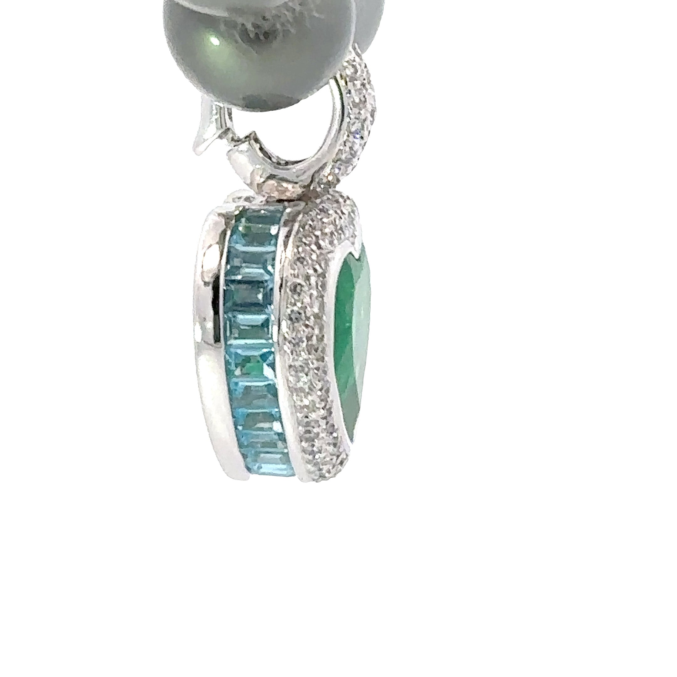 4.20ct Stunning Emerald Heart Pendant with Diamond Accents - Elegant Jewelry Gift for Women, Perfect for Valentine's Day & Anniversary