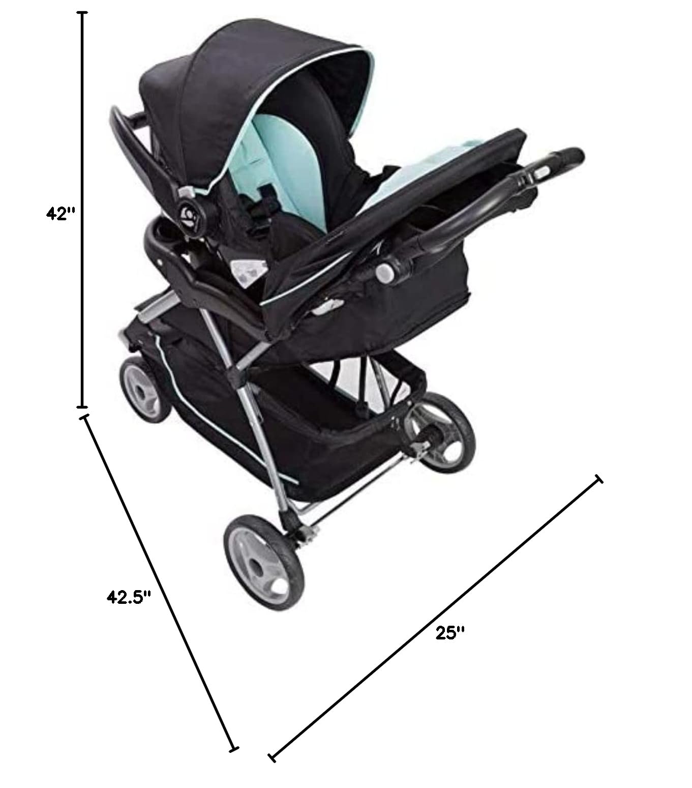 Baby Trend EZ Ride 35 Travel System Stroller & Car Seat Combo - Lightweight Infant Car Seat with 5-Point Harness, Doodle Dots Pattern | Perfect for Newborns to Toddlers, Great for Travel, Shopping & Daily Outings