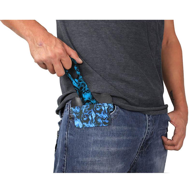 DekoPokit™ Bottle Opener - Back Pocket Protector with Grunge US Flag Design - Perfect for Outdoor Adventures, Camping & Parties
