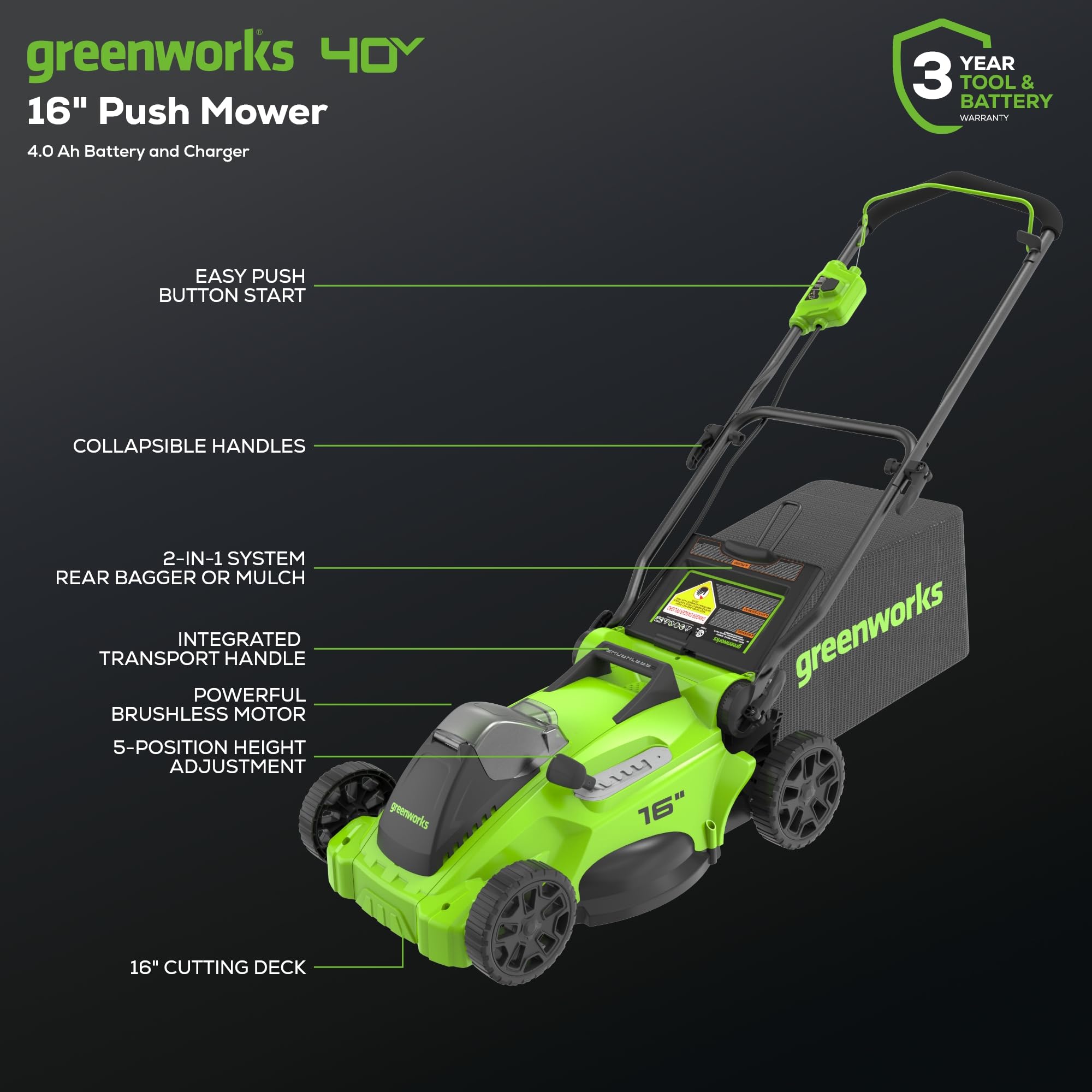 Greenworks 40V 16