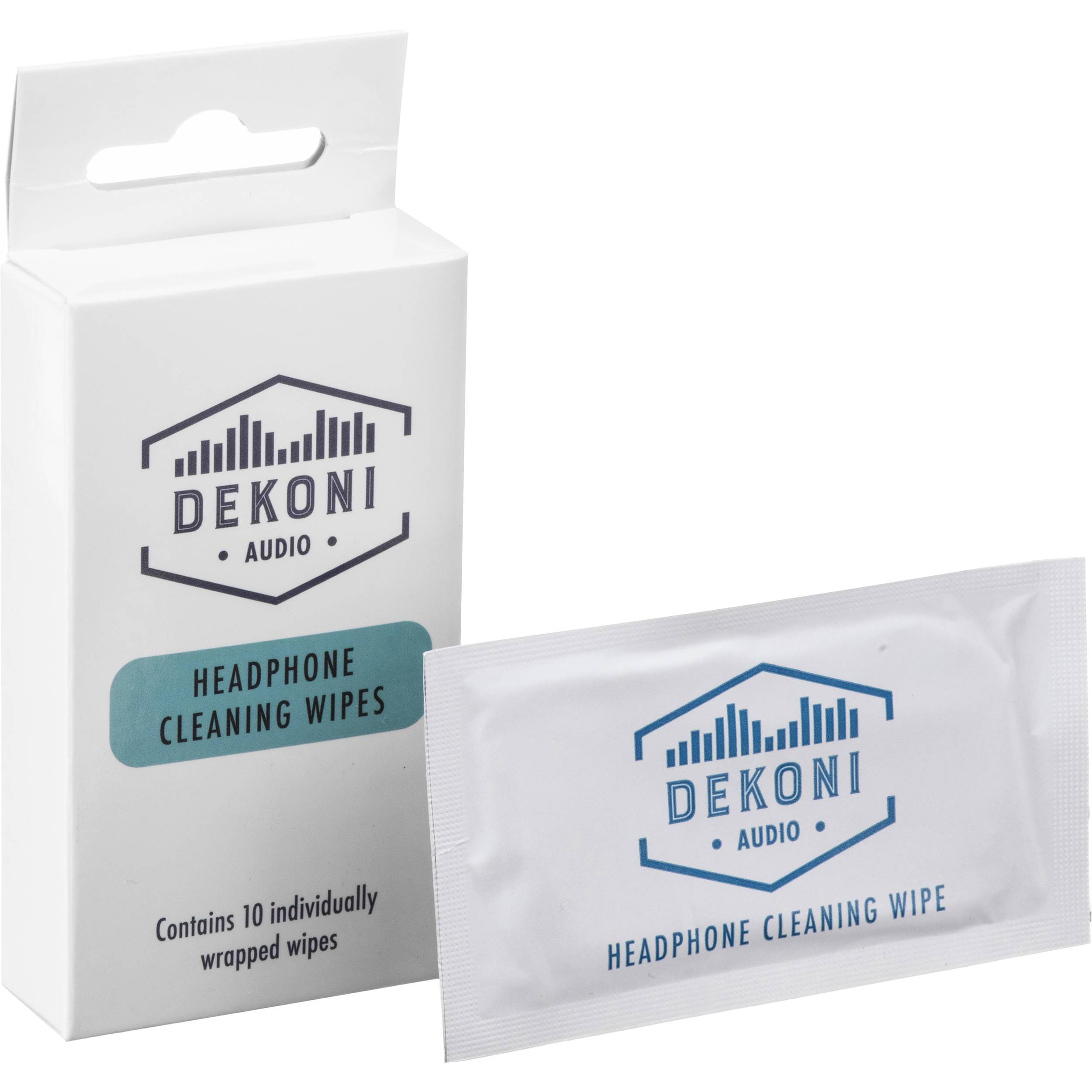 Dekoni Premium Headphone Cleaning Wipes - Gentle & Safe for All Headphones - Perfect for Studio, Gaming & Travel Use