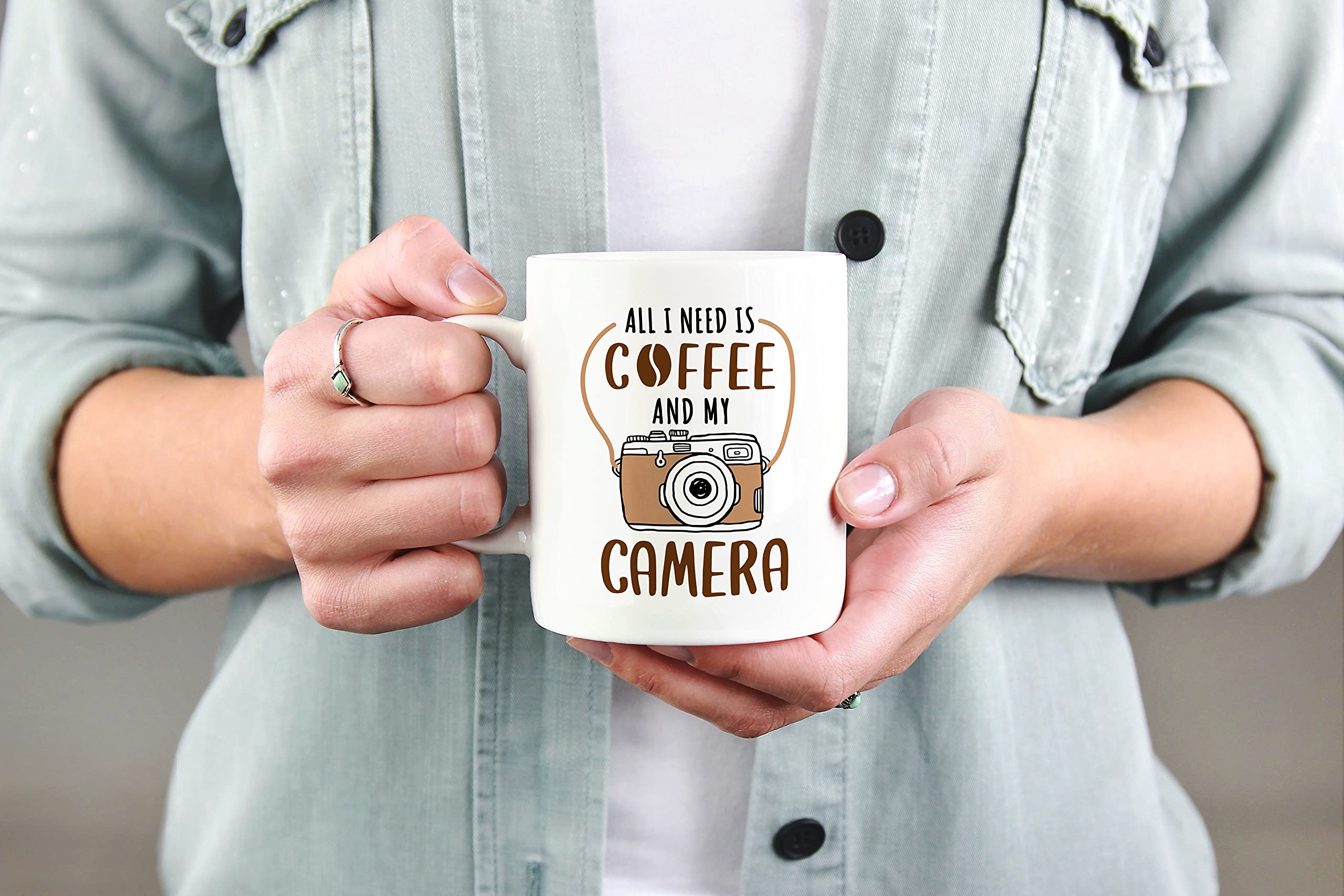 White Ceramic Coffee & Tea Mug - 11oz Inspirational Quote Cup for Photographers & Coffee Lovers - Perfect for Home, Office & Gifts