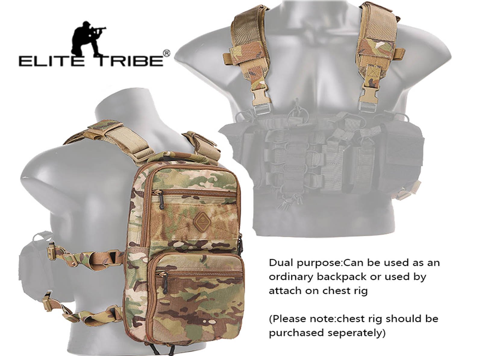 Tactical D3 Multi-Purpose Hydration Shoulder Bag - Military Combat Backpack for Outdoor Hiking, Camping & Travel - Water Resistant & Durable Design