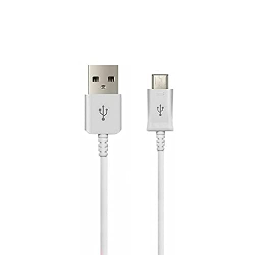 iTechCover® Replacement USB Charging Cable for Garmin Edge 520 Plus Bike Computer - Micro USB Cord (3.3ft/1m, White) - Durable Power Lead Wire for Cycling GPS & Bike Computer Accessories