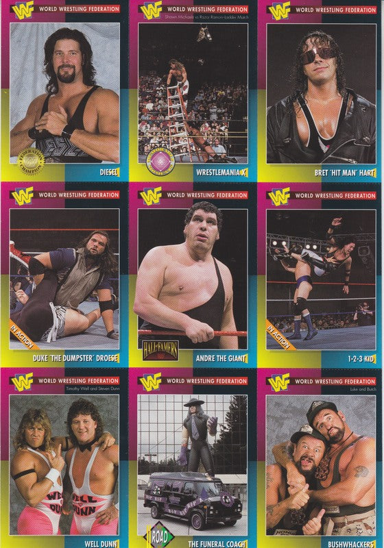 1995 WWF Magazine WWF Trading Cards Series 1 - 90 Cards on 9 Uncut Sheets (NM Condition) - Collector's Item with 2017 Value $150 - Perfect for Wrestling Memorabilia Collections & Vintage Sports Fans