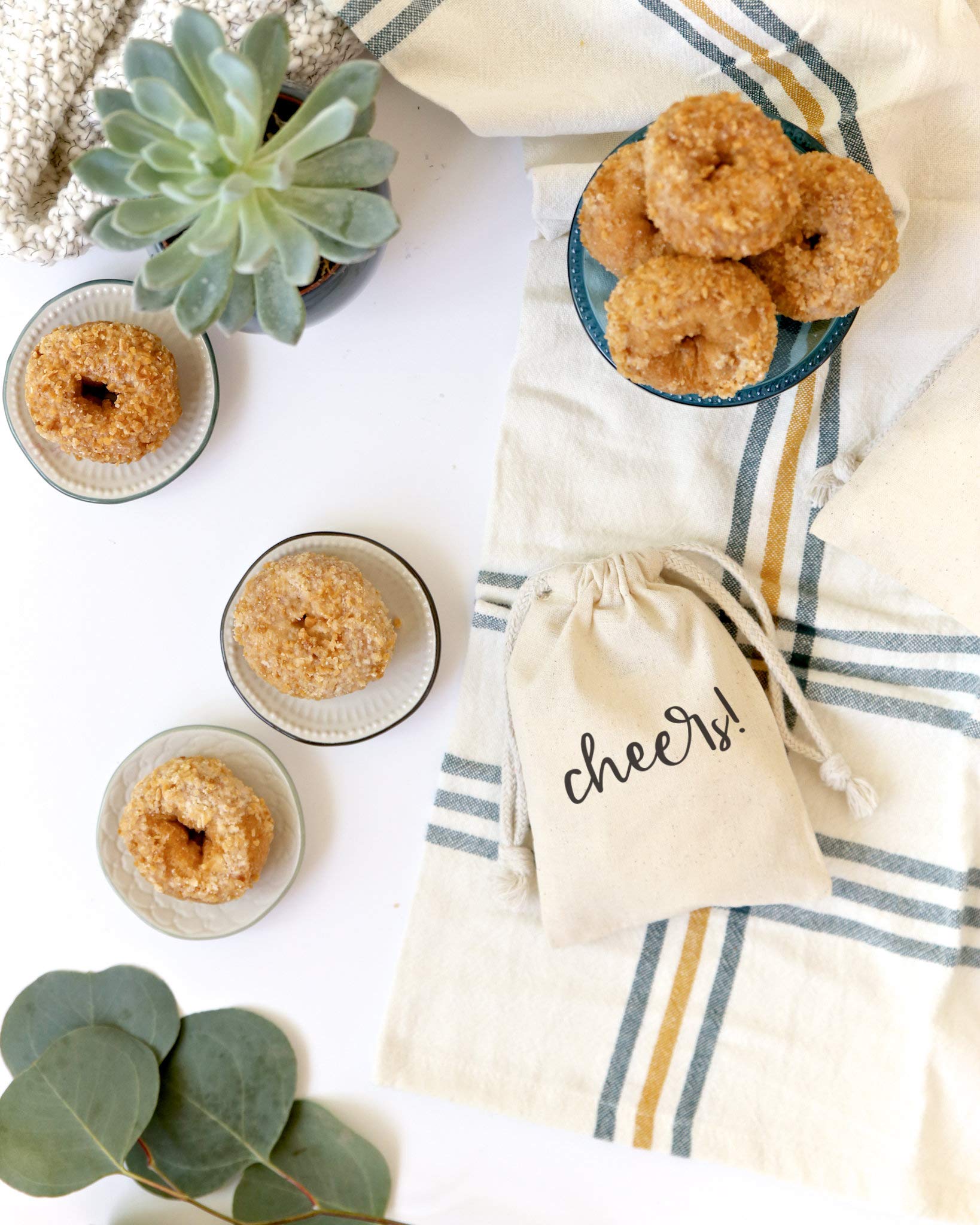 Premium Cotton & Canvas Party Favor Bags - 6-Pack Drawstring Pouches for New Year Celebrations, Holiday Treats, Cookies & Candy | Perfect for Gift Giving, Wedding Favors & Birthday Parties