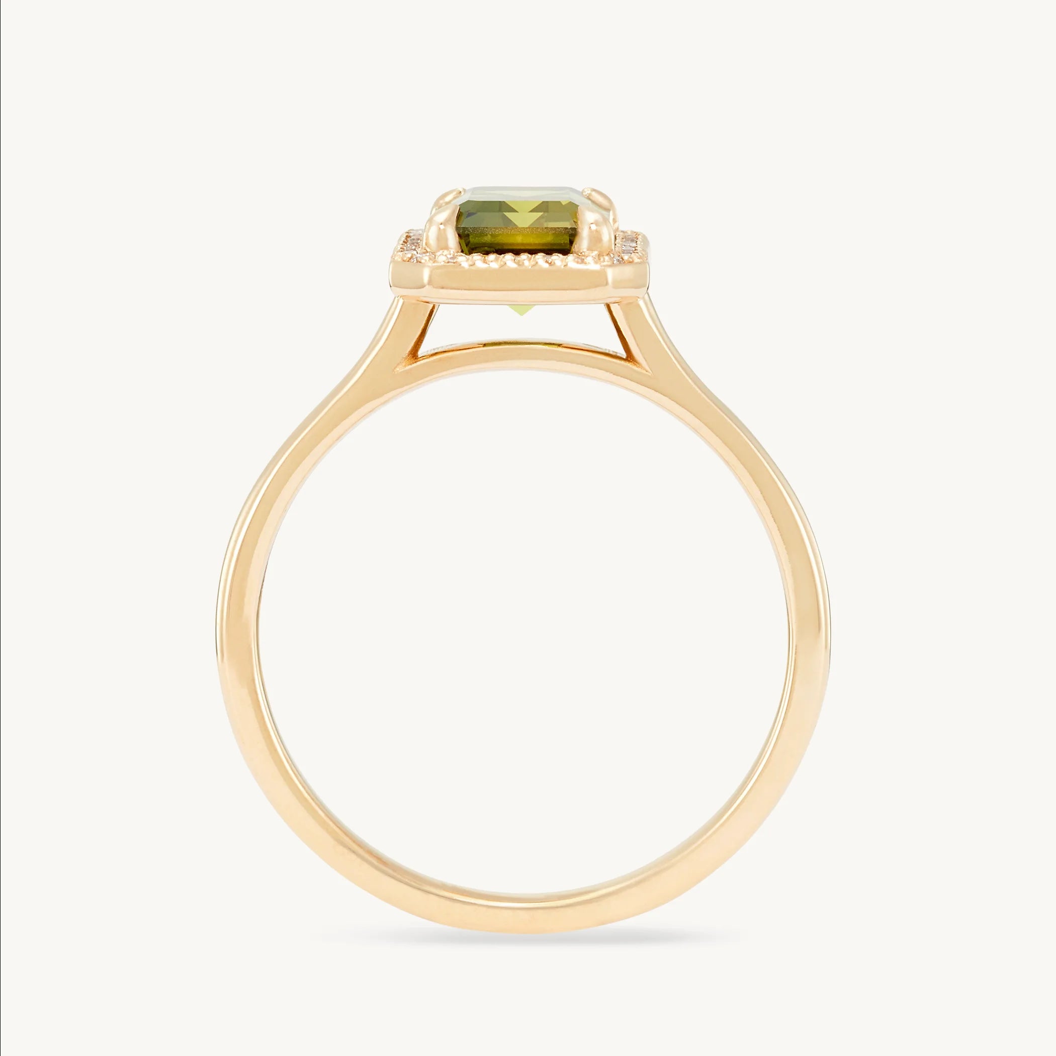 Unique Woods Aglow 14K Yellow Gold Emerald Cut Sapphire Ring - Perfect for Weddings, Anniversaries & Special Occasions
