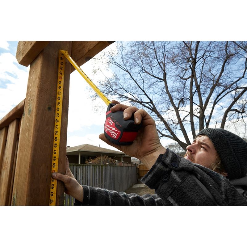48-Inch 22-Foot 25-Ft Wide Blade Tape Measure - Heavy Duty Retractable Measuring Tool for Construction, Carpentry, and DIY Home Projects