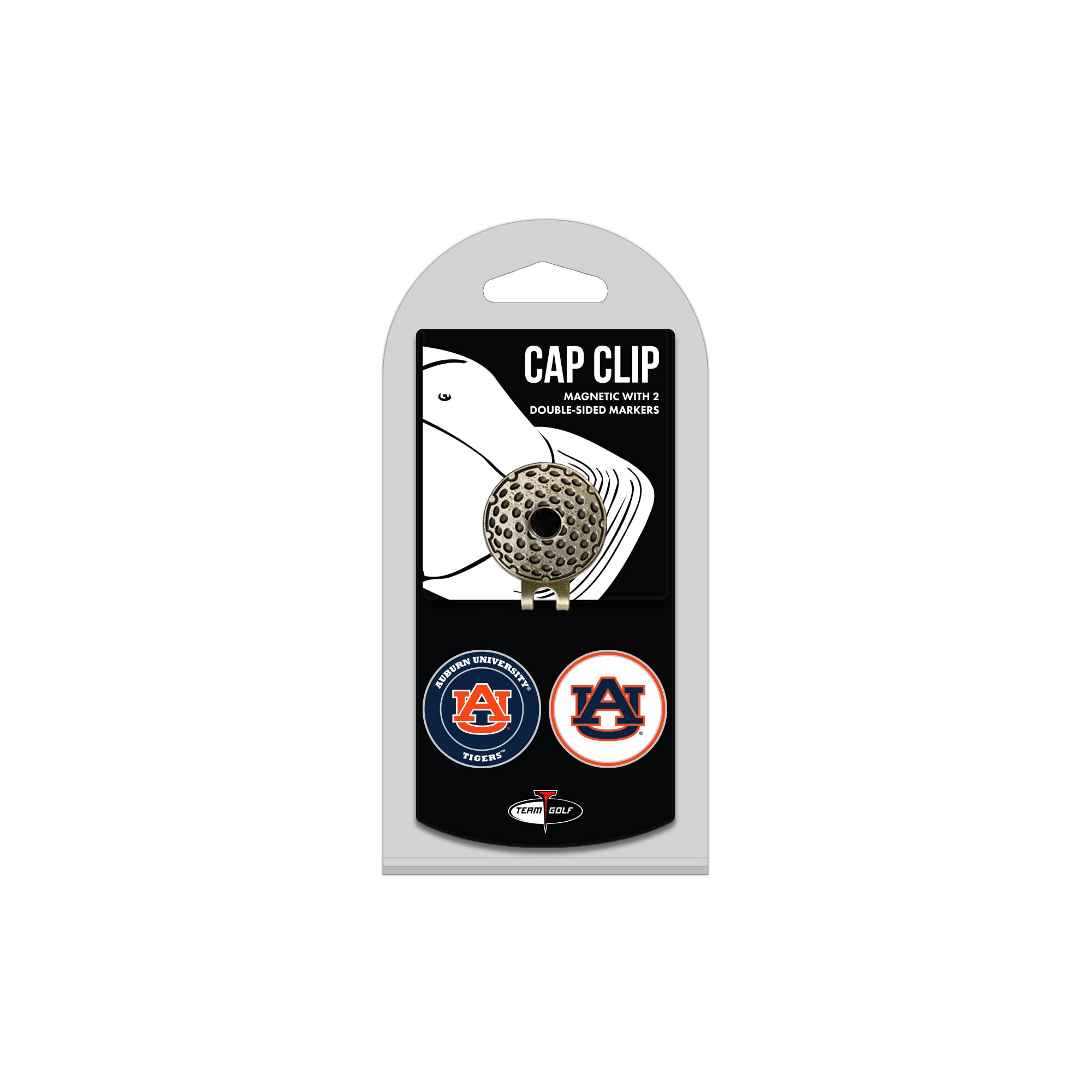 NCAA Golf Cap Clip with 2 Removable Magnetic Ball Markers - Double-Sided Enamel Hat Accessory for Golfers | Perfect for Golf Tournaments & Casual Play