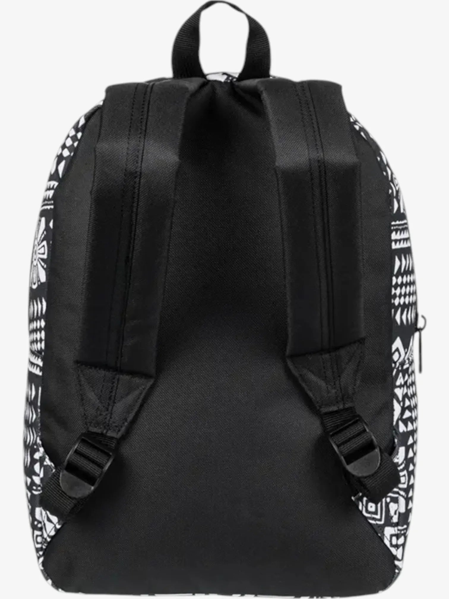ROXY Always Core Printed Backpack - Black & White Floral Design for Women, School, Travel & Outdoor Adventures
