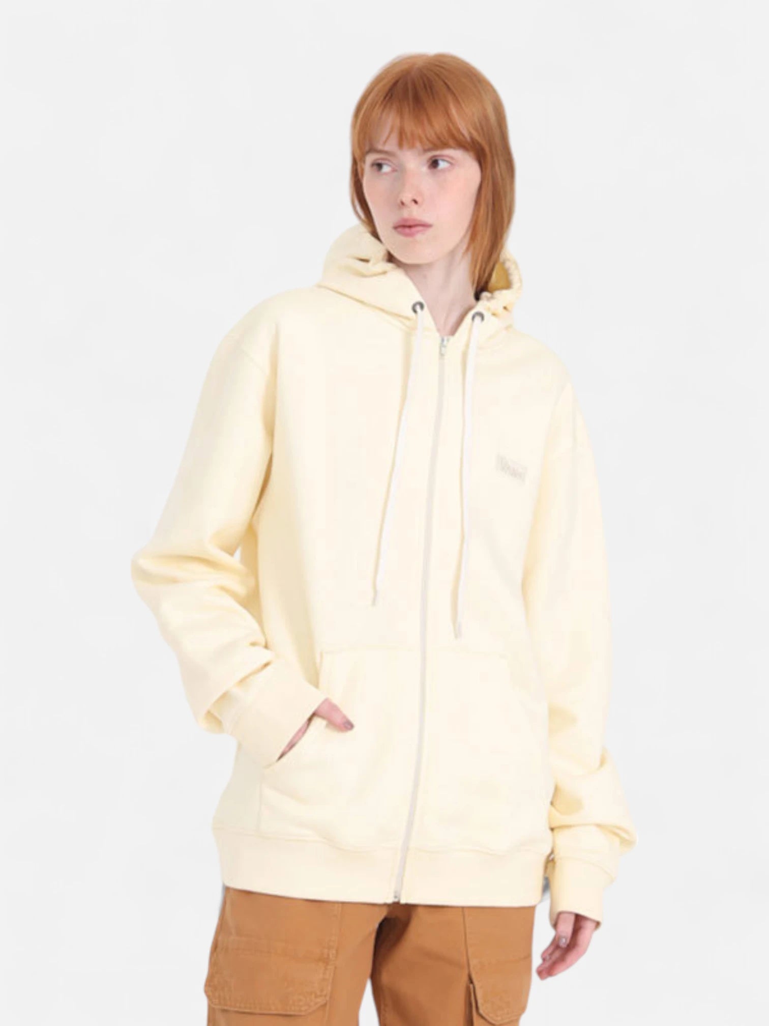 Vans Women's Everyday OS Zip Hoodie - Yellow | Casual Streetwear for Everyday Comfort & Style | Perfect for Outdoors, Travel & Relaxing
