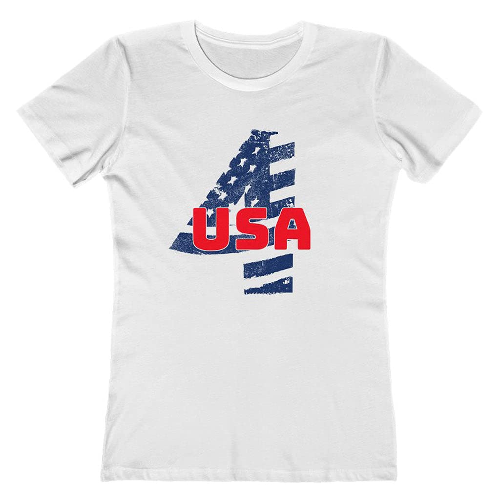 Women's Patriotic American Flag Shirt - 4th of July USA Independence Day T-Shirt for Women | Perfect for BBQ, Fireworks & Summer Festivals