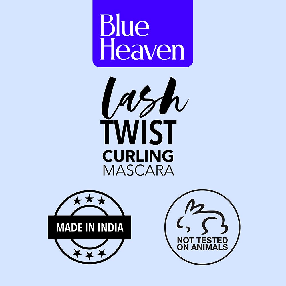 Blue Heaven Lash Twist Curling Mascara - Waterproof Black Mascara for Women | Quick Drying, No Clumping, Long Lasting Formula | 12ml | Perfect for Everyday Wear, Date Nights & Special Occasions