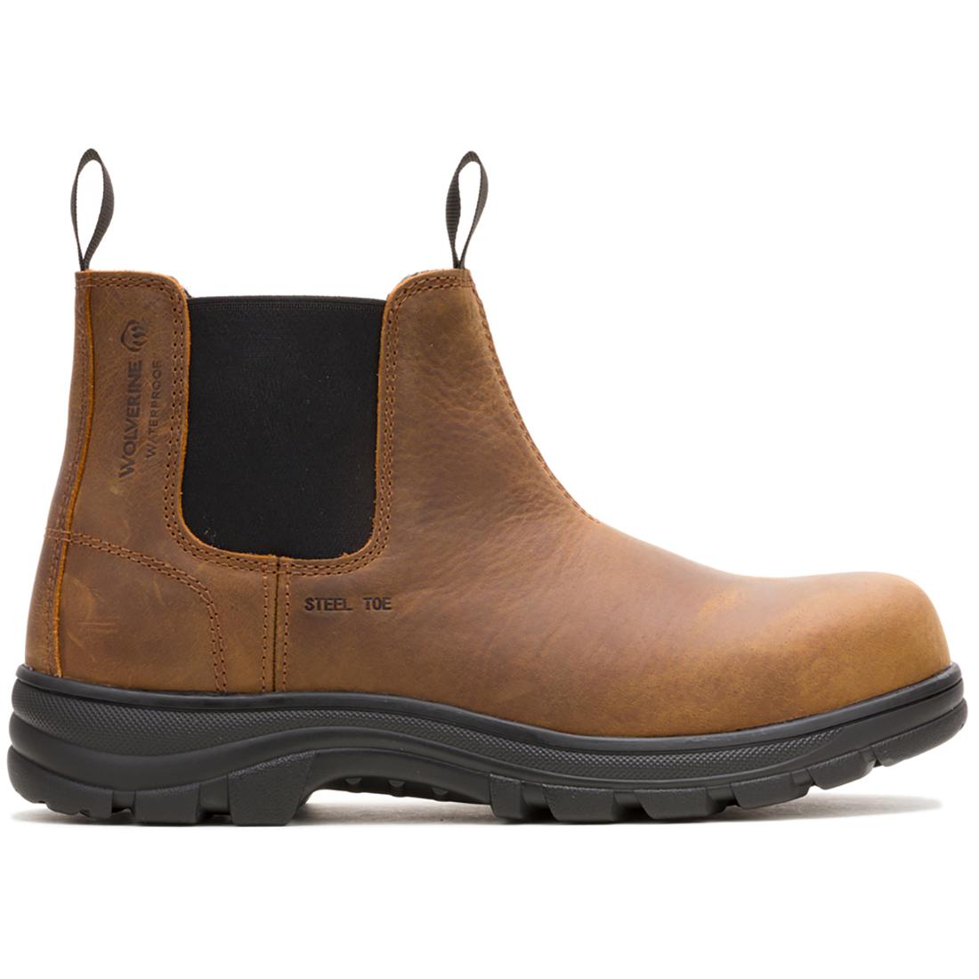 Waterproof Steel Toe Chelsea Work Boots for Men - Slip Resistant Safety Shoes for Construction & Outdoor Work - Comfortable & Durable Workwear for Industrial Jobs