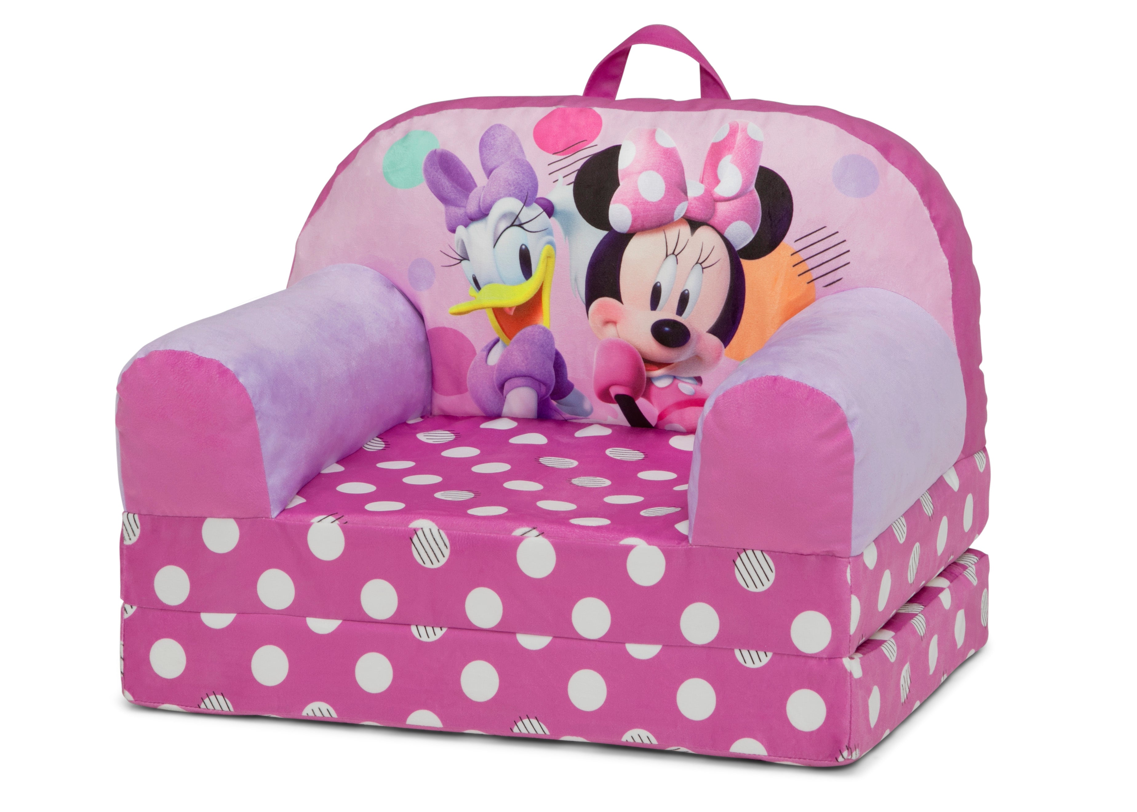 Minnie Mouse Cozee Buddy Flip Out Chair - Soft Plush Kids Lounge Chair for Bedroom & Playroom - Perfect for Reading, Relaxing, and Playtime