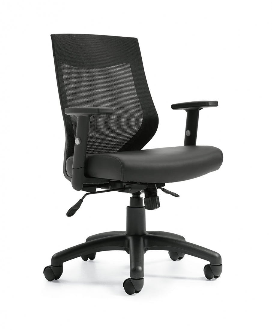 Ergonomic Mesh Back Synchro-Tilter Office Chair - OTG10704B - Adjustable Lumbar Support & Tilt Mechanism for Home & Office Workspaces