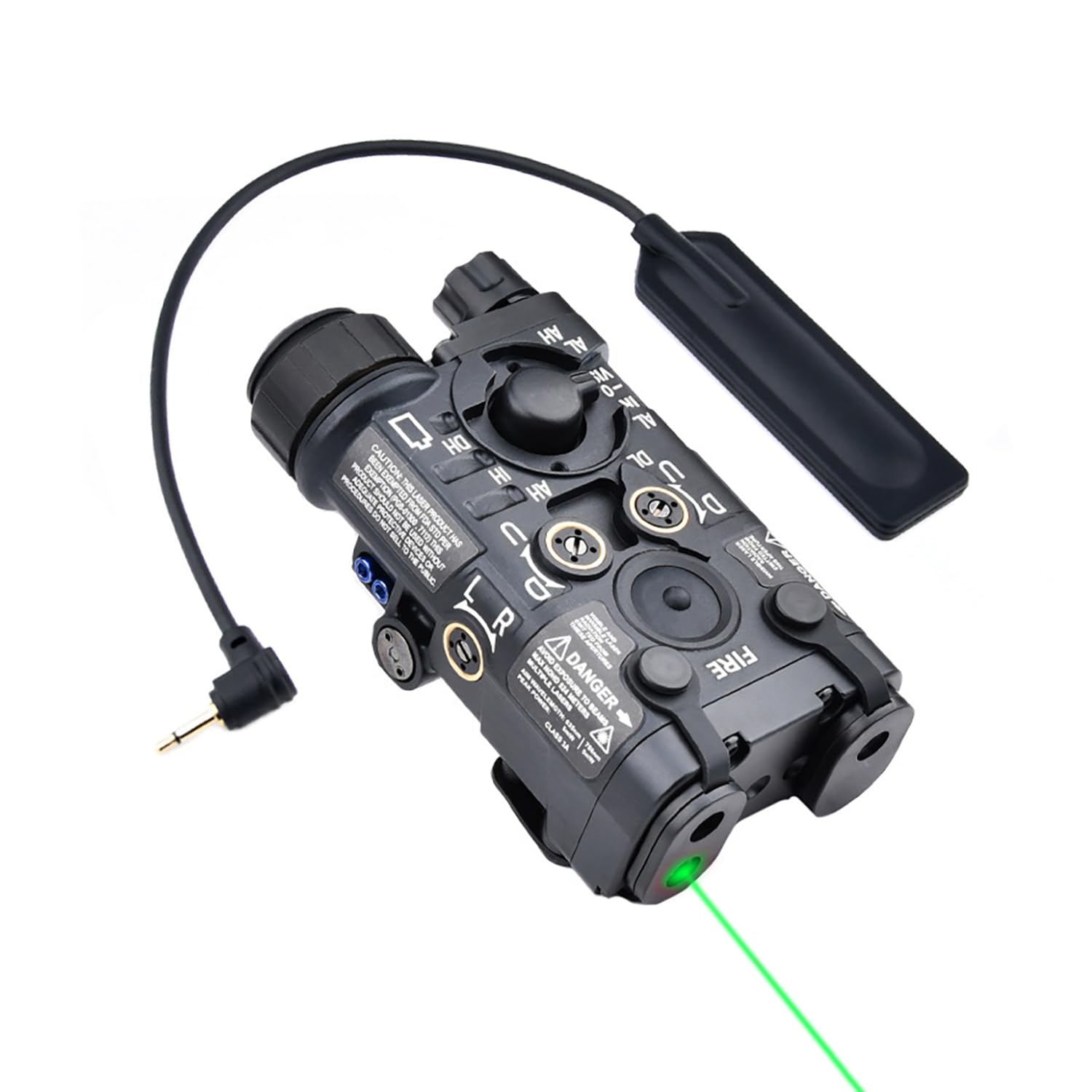 Metal L3-NL Box Laser Sight with IR & Green Laser | 150 Lumens White Light LED Flashlight | Strobe/Momentary/Constant Modes | Pressure Switch | Fits 20mm Rail (Green Laser Black) - Perfect for Tactical Shooting, Hunting, and Night Vision Operations