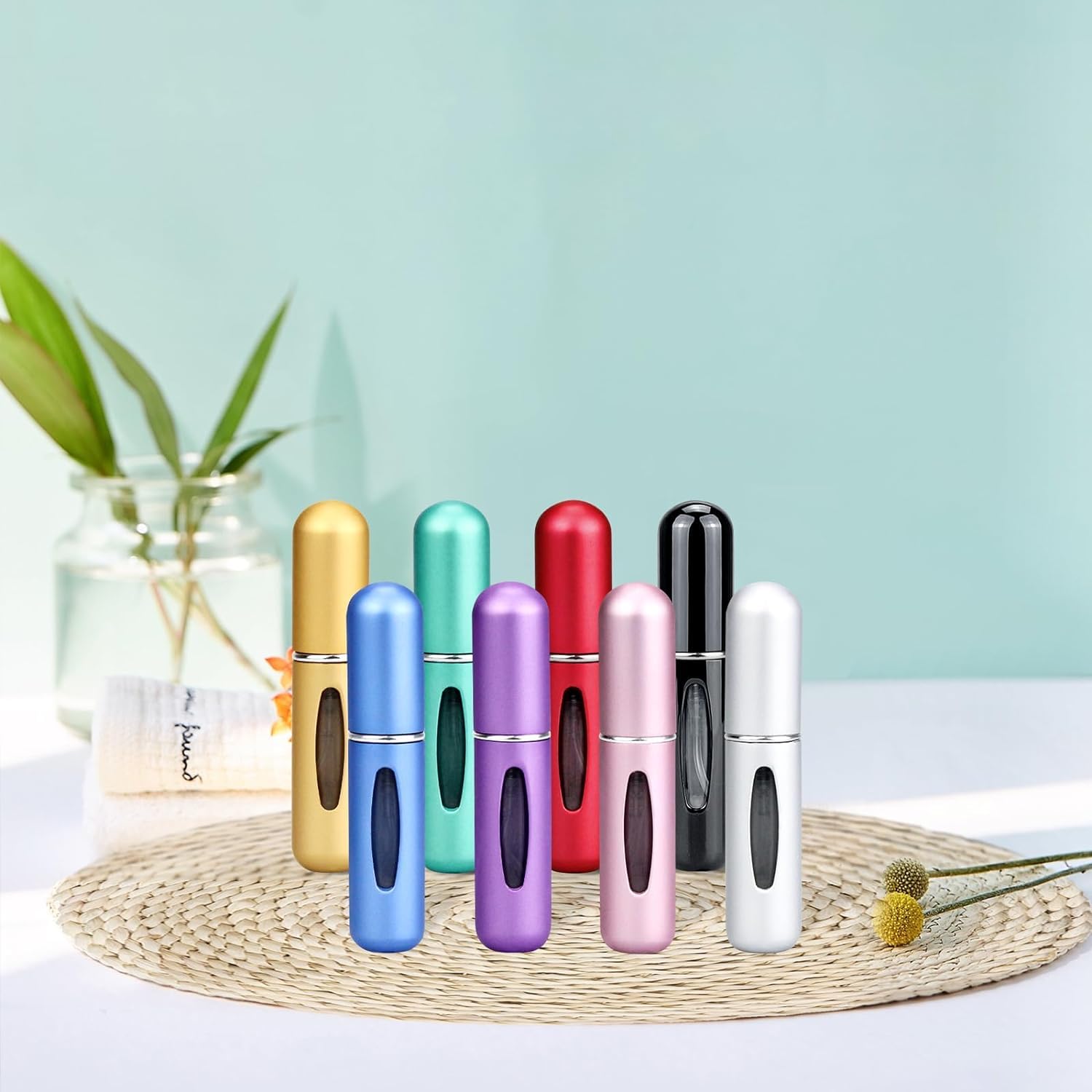 MAPPERZ Mini Travel Perfume Atomizer - 5ml Pocket-Sized Refillable Aluminum Spray Bottle with Pump for On-the-Go Fragrance | Perfect for Travel, Gym, Purse & Everyday Carry