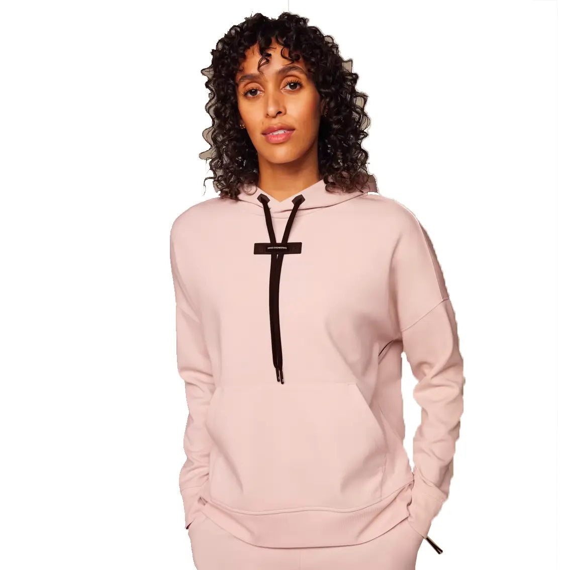 Women's On Running Hoodie - Lightweight Fleece Pullover for Jogging & Gym - Doe/Black - Perfect for Outdoor Workouts & Casual Wear