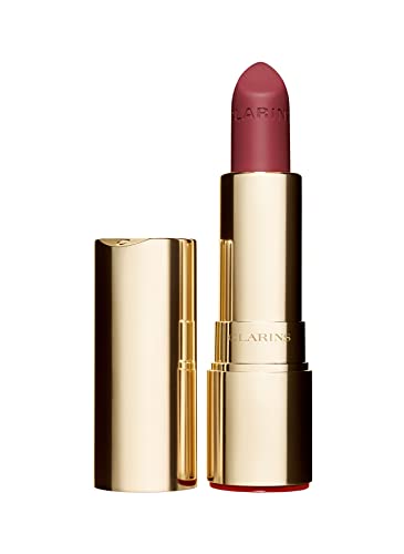 Clarins Joli Rouge Velvet Lipstick - Matte & Luminous Finish, Long-Lasting Hydrating Lip Color with Organic Apricot Oil & Marsh Samphire Extract (0.1 oz) | Perfect for Everyday Wear, Date Night & Special Occasions
