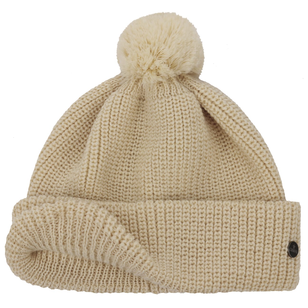 Lierys Knit Bobble Hat - Warm Winter Beanie for Men & Women - Cozy Cable Knit Pom Pom Hat for Cold Weather - Perfect for Skiing, Snowboarding & Outdoor Activities